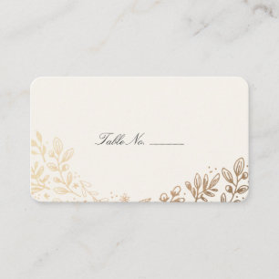Placement Carte de place de la table des fleurs de récolte