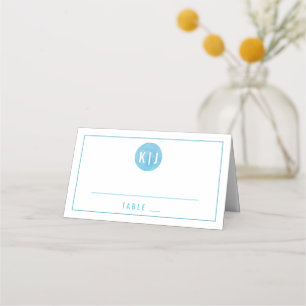 Placement Carte de place de l'escorte de monogramme   Aquare