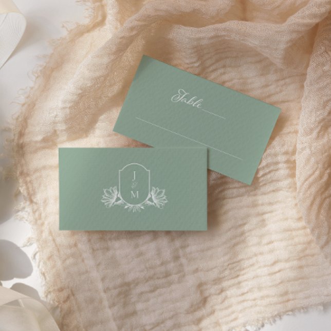 Placement Carte de place de monographie vintage (Créateur téléchargé)