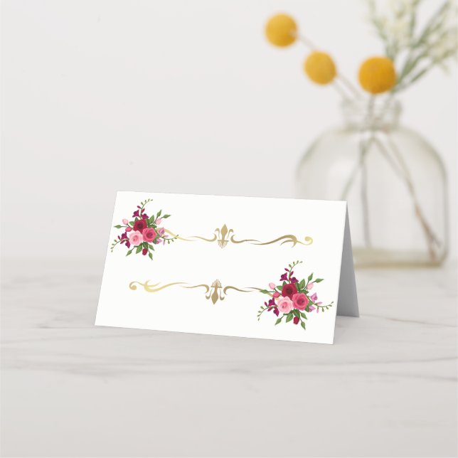 Placement Carte de place de nom plié (Devant)