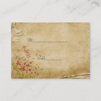 Placement Carte de place de table aux fleurs antiques