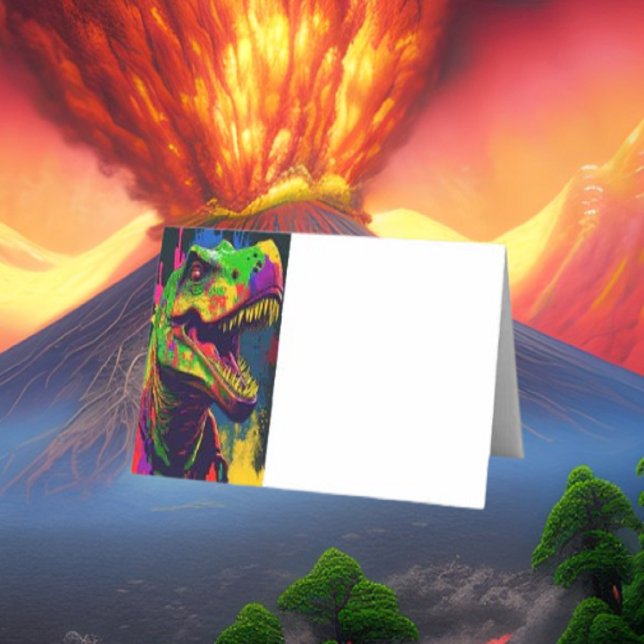 Placement Carte de place Dino pliée (dinosaur,banner,sign,birthday,party,dino,t rex,jurassic,personalized,for kids)