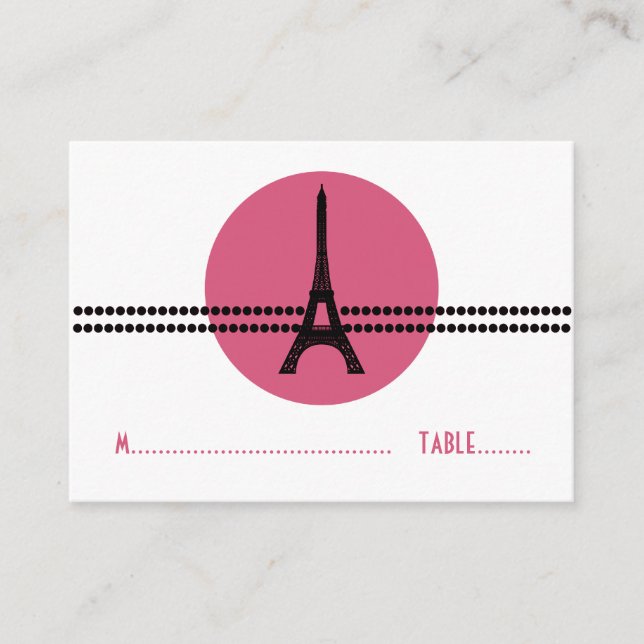 Placement Carte de Place Dots Parisiens, Rose (Devant)