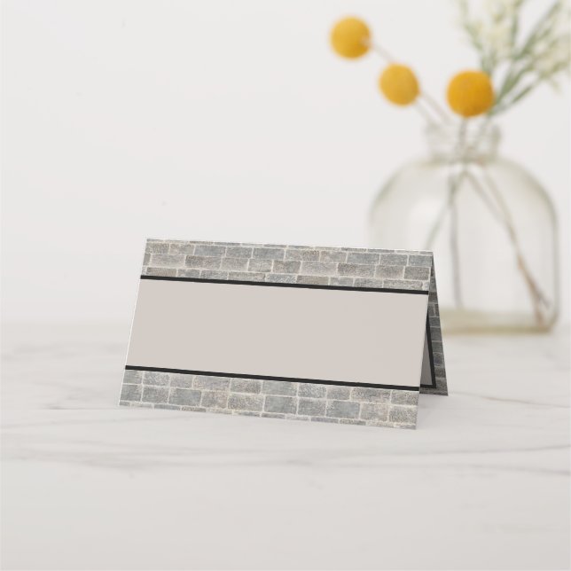 Placement Carte de place en brique grise traditionnelle (Devant)