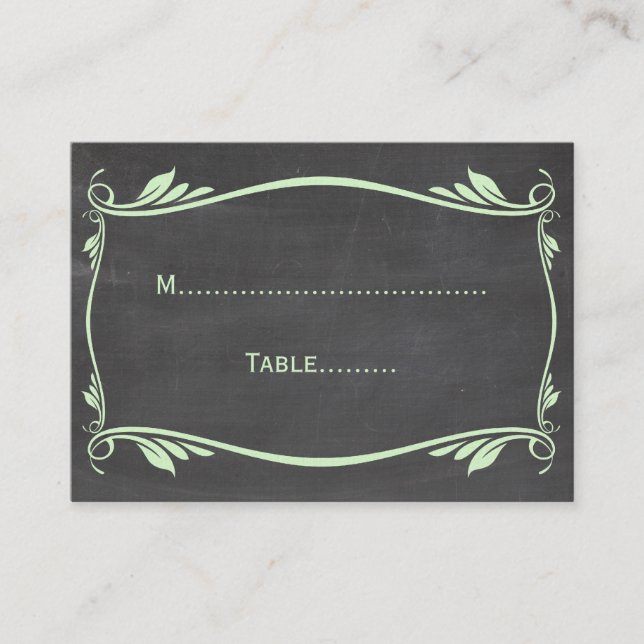 Placement Carte de place en tableau de bord vert (Devant)