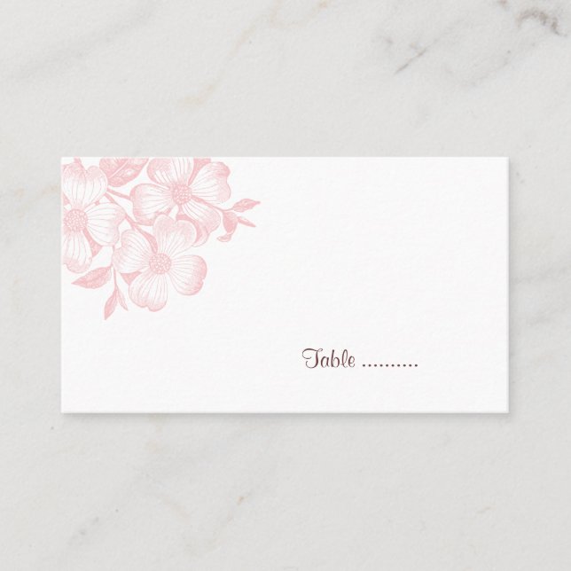 Placement Carte de place Fleur Dogwood (Devant)