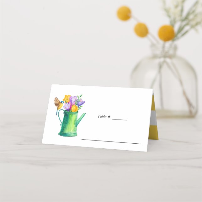 Placement Carte de place Flower Bunch de Flower table tendan (Devant)