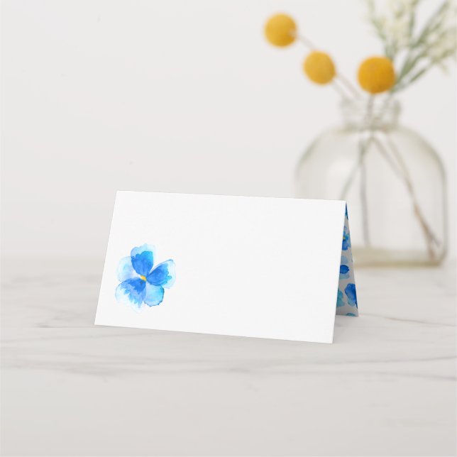 Placement Carte de place mariage d'événement couleur bleu aq (Devant)