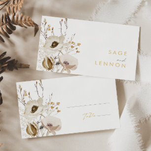Placement Carte de place Mariage plat Fleur sauvage Whimsica