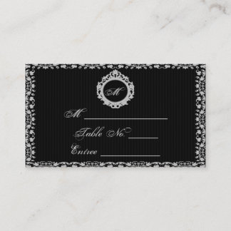 Placement Carte de place Monogramme cadre gothique