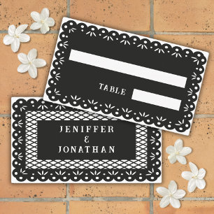 Placement Carte de place NOIR PAPEL MEXICAINE PICADO