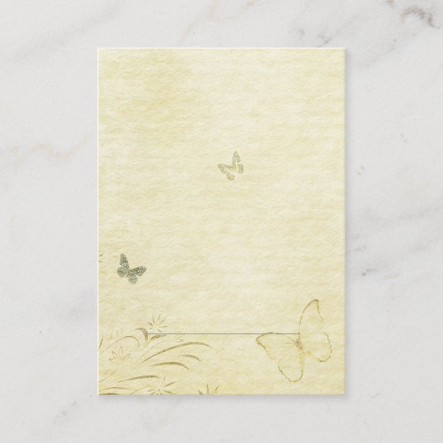 Placement Carte de place papillon vintage (Devant)