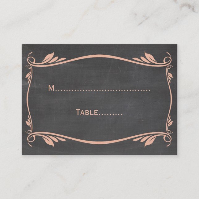 Placement Carte de place Peach Flourd Chalkboard (Devant)