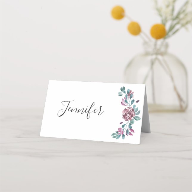 Placement Carte de place personnalisée pour mariage de pivoi (Devant)