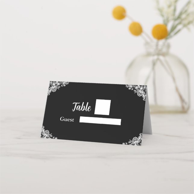 Placement Carte de place pliée (Devant)