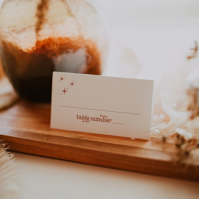 Placement Carte de place pliée Boho Terracotta (Créateur téléchargé)