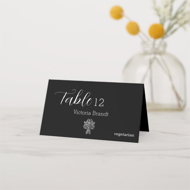 Placement Carte de place pliée Classy Two Color (Devant)