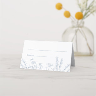 Placement Carte de place pliée du Mariage Fleur sauvage péri