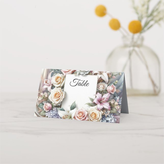 Placement Carte de place pliée mariage (Devant)