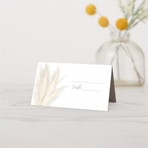 Placement Carte de place pliée Mariage Pampas automatique