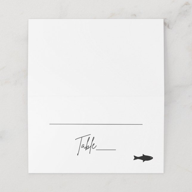 Placement Carte de place pliée - Poisson (Extérieur déplié)