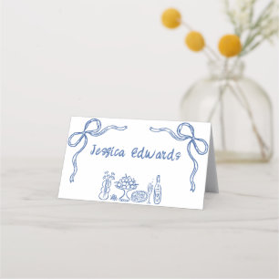 Placement Carte de place pliée pour Fête des mariées de cou
