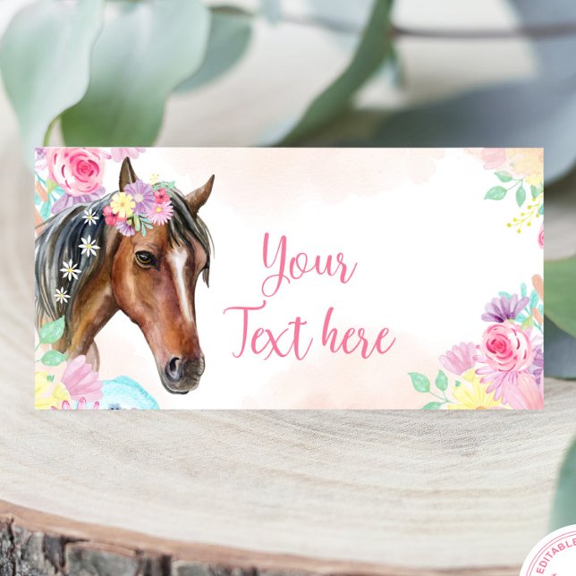 Placement Carte de place pliée pour la fête du cheval (Créateur téléchargé)