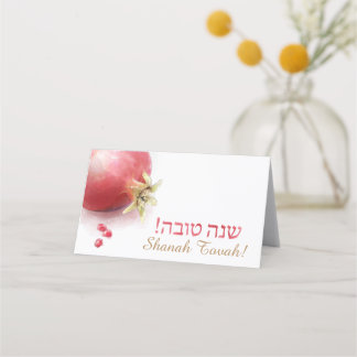 Placement Carte de place pliée pour la table de Rosh HaShana