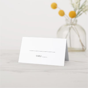 Placement Carte de place pliée simple et élégante