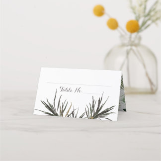 Placement Carte de place pliée Tropical Mariage Palm Tree
