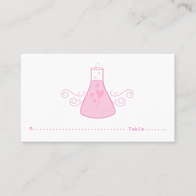 Placement Carte de place pour la chimie douce rose (Devant)