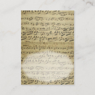 Placement Carte de place pour la musique de feuilles ancienn
