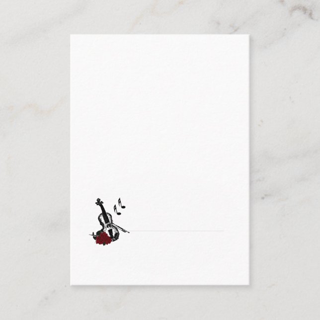 Placement Carte de place pour la musique violon (Devant)