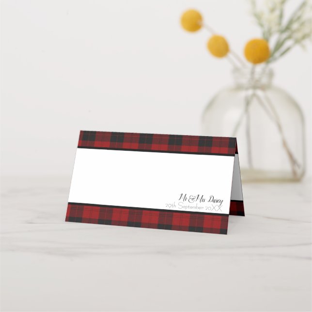 Placement Carte de place rouge et noire (Devant)