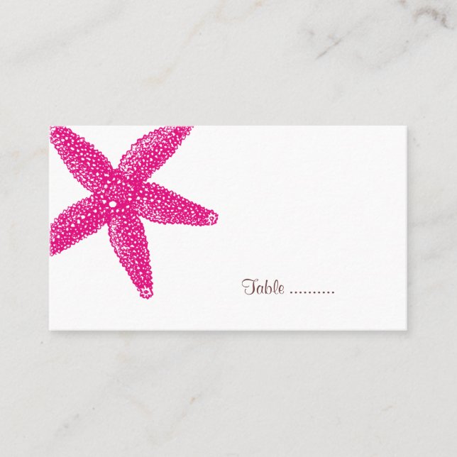 Placement Carte de place Starfish (Devant)