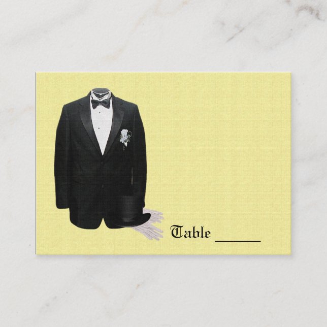 Placement Carte de place Tuxedo (Devant)