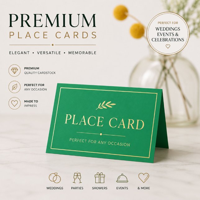Placement Carte de place verte personnalisée (Créateur téléchargé)