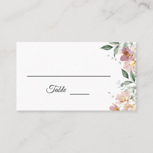 Placement Carte de place Vintage rose et mauve pour Mariage