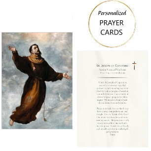Placement Carte de prière catholique de St. Joseph de Cupert