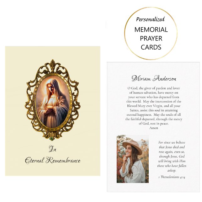 Placement Carte de prière catholique mémorielle Vierge Marie (Créateur téléchargé)