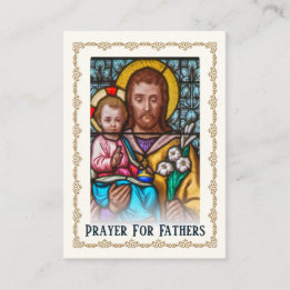 Placement Carte de prière catholique pour les pères Saint Jo