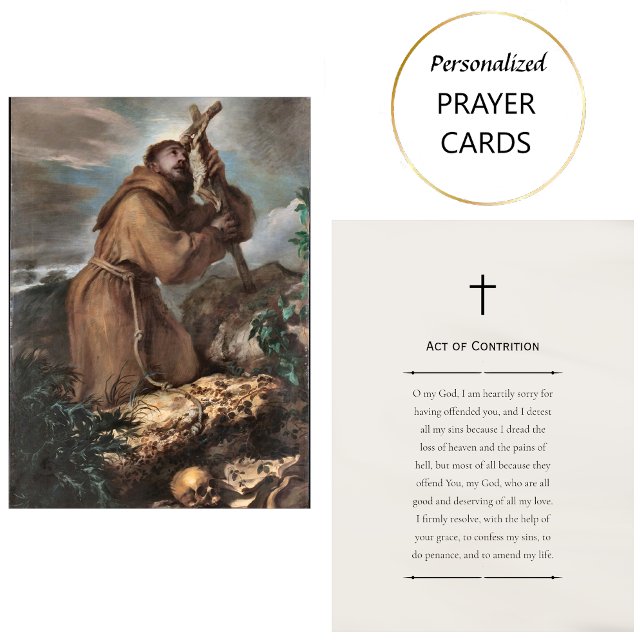 Placement Carte de prière catholique romaine Acte de Contrit (Créateur téléchargé)