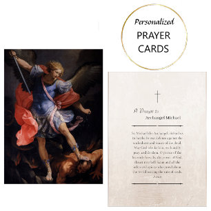 Placement Carte de prière catholique romaine de l'Archange M