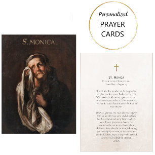 Placement Carte de prière catholique romaine de Sainte Moniq