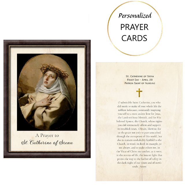 Placement Carte de prière catholique romaine de Ste-Catherin (Créateur téléchargé)