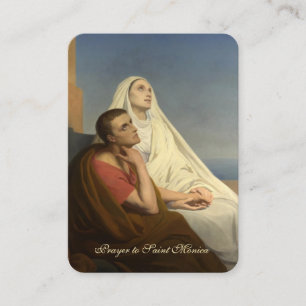 Placement Carte de prière catholique St. Monica Augustine