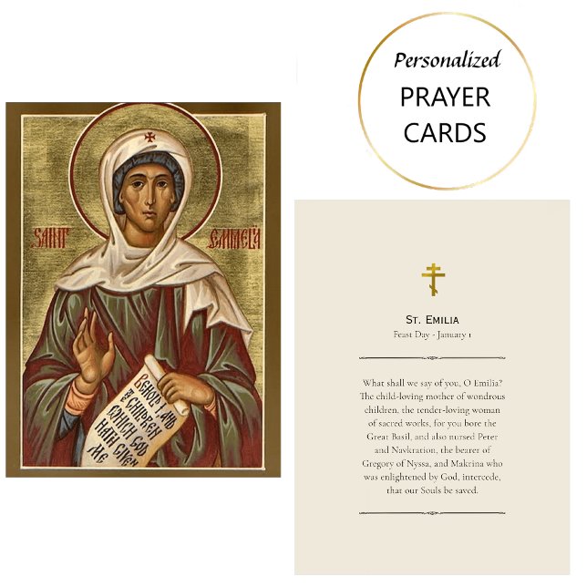Placement Carte de prière chrétienne orthodoxe St. Emilia (Créateur téléchargé)