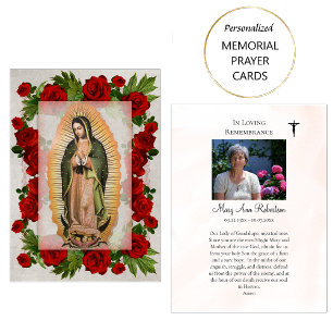 Placement Carte de prière commémorative Notre-Dame de Guadal