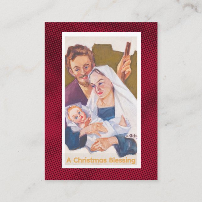 Placement Carte de prière de bénédiction de Noël (Devant)
