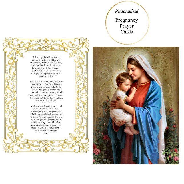 Placement Carte de prière de grossesse catholique avec un ca (Créateur téléchargé)